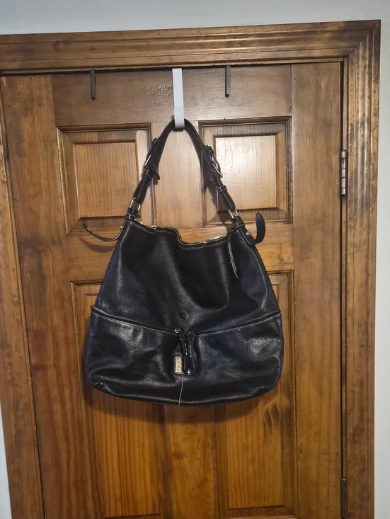 Dooney & Bourke Black Leather Shoulder Hobo Bag