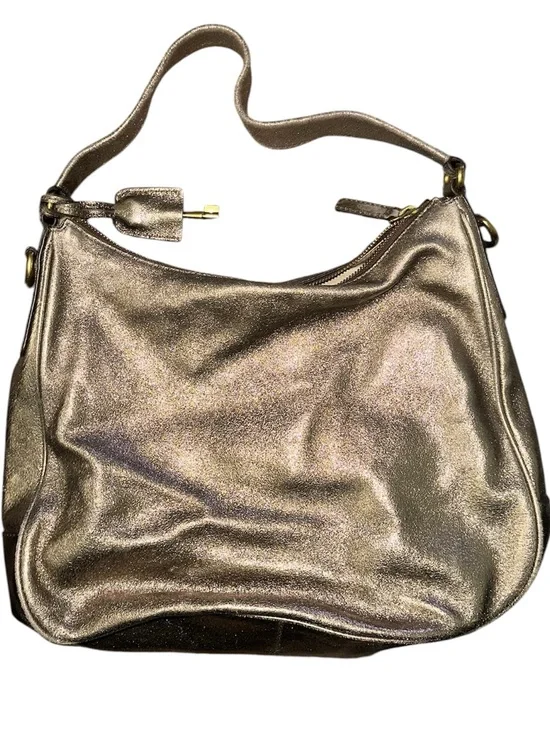 FOSSIL Memoir Hobo Metallic Golden Shoulder Purse Sept. 2013