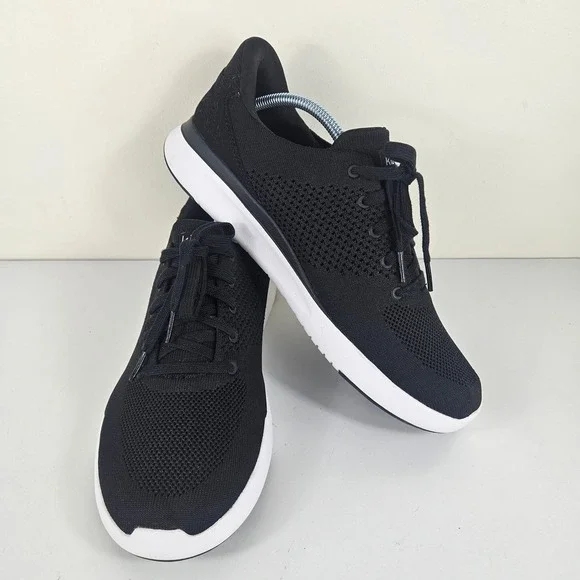 Kizik Lima Hands-Free Mens 11 W 12.5 Sneakers Black White Mesh Athletic Shoes