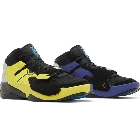 NWOB! Jordan Zion 2 Naruto vs Sasuke Black Yellow Purple‎ FB1628-087 Mens Sz 15
