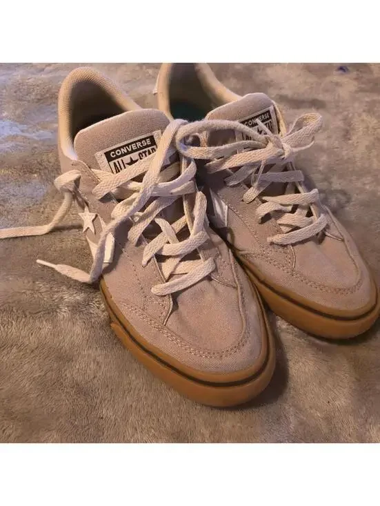 Converse All Star Pro Leather sneakers in white & cream mens 8 #converse