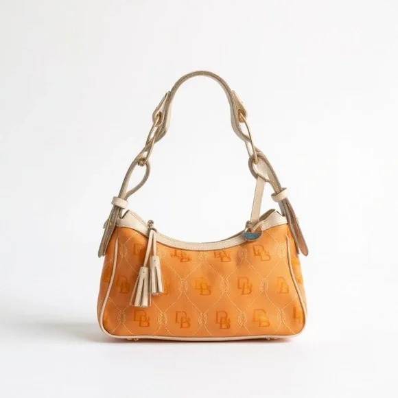 Dooney & Bourke‎ Orange and Tan Shoulder Bag