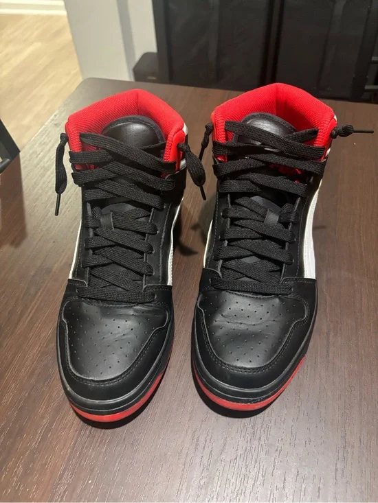 PUMA Rebound LayUp High Top Sneakers Black Red White Men’s