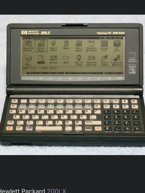 HP 200LX Palmtop PC - 1MB RAM- RARE Vintage PC- great condition