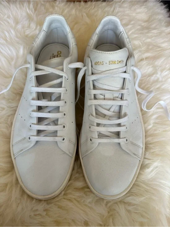 adidas White Leather Low-Top Sneakers