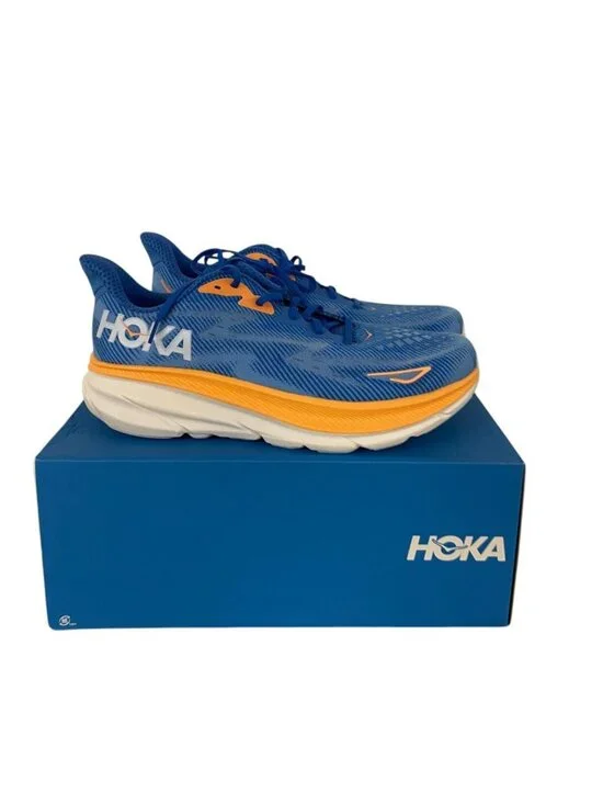 Hoka Mens Clifton 9 Running Shoes 13 D Coastal Sky All Aboard 1127895-CSAA NWB