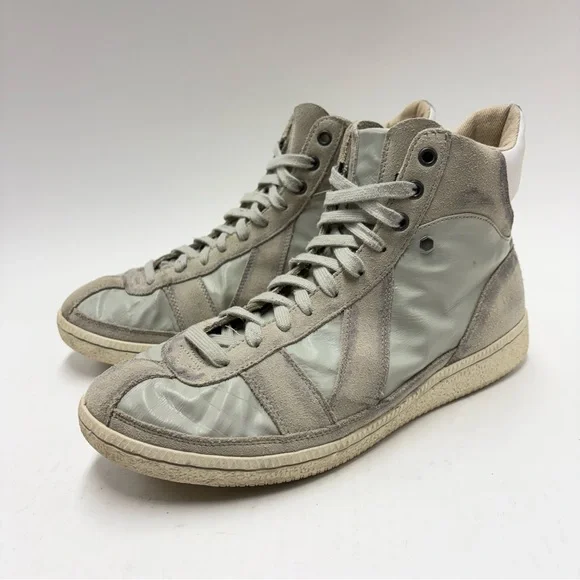 Diesel Black Gold Men's High-Top Sneakers in Light Gray Men Size 10