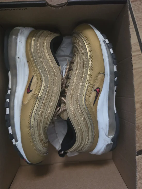 Nike Women’s Gold Air Max 97 – Metallic Gold Running Sneakers 8.5