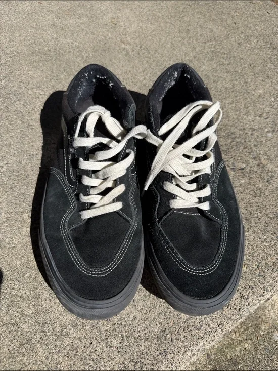 Men's Black Vans Canvas Lace-Up Sneakers