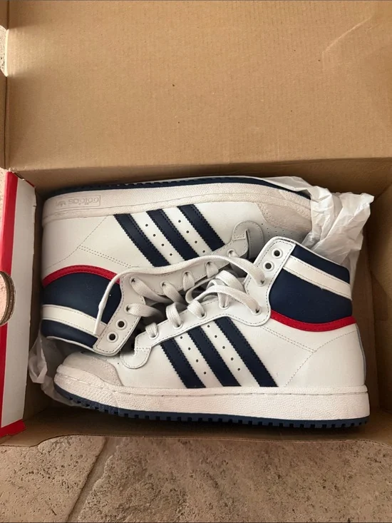 adidas Men’s Mid-Top Sneakers - White / Navy / Red
