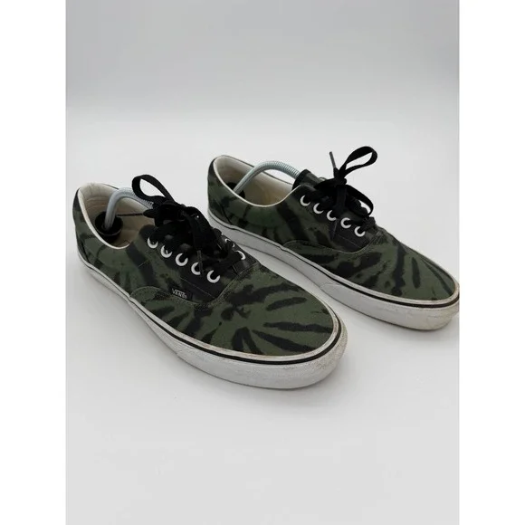 Vans Era Tie Dye Tiger Stripe Garden Green Black Mens 11 Low Top Skate Shoes