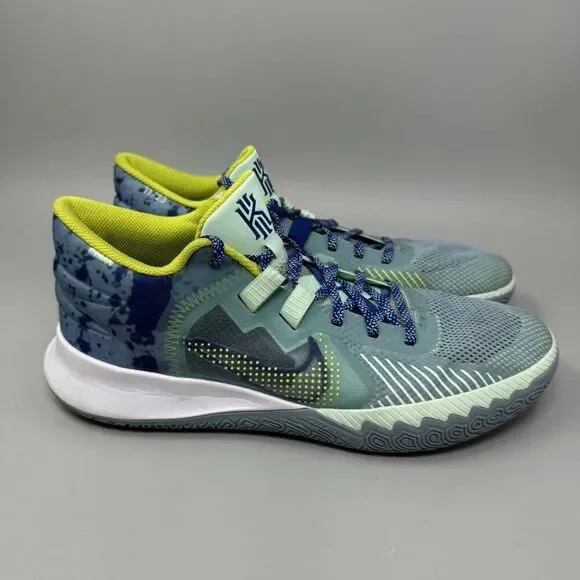 Nike Kyrie Flytrap 5 Mens Size 11.5 Blue Green White Basketball Shoes Sneakers