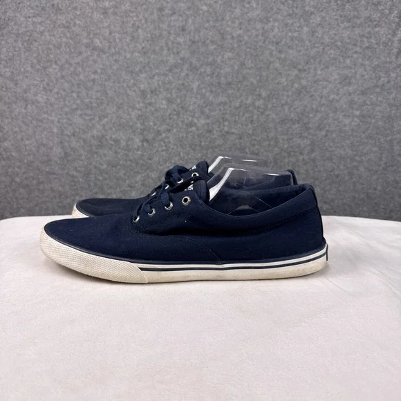 Sperry Mens Striper II CVO Sneakers Size 12 Navy Blue Canvas Nautical Low Top