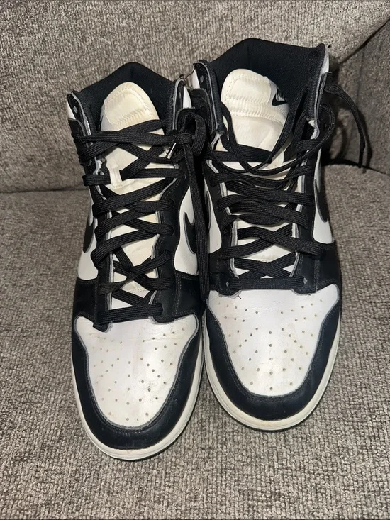 Nike Men’s Black & White High-Top Sneakers — Retro Court Style