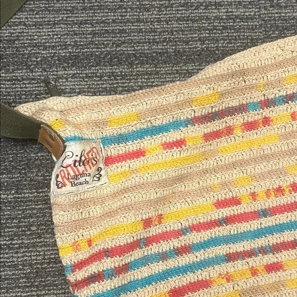Lilos Laguna Beach Large Striped Crochet Shoulder Bag