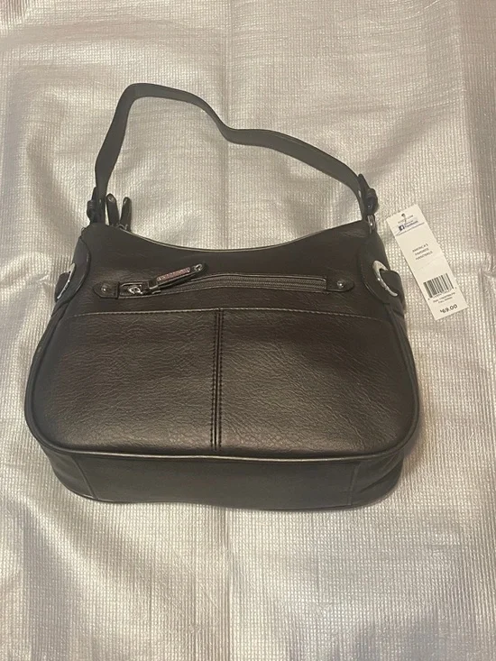 Rossetti dark grey / black faux leather hobo Shoulder Bag - NWT