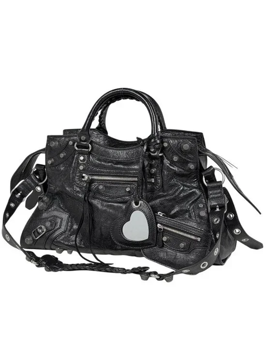 Balenciaga Neo Kago le City Handbag 2-Way Leather Black