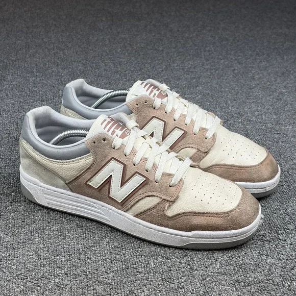 New Balance 480 Mens 10 Womens 11.5 Cream Pink Suede Leather Shoes BB480LLL