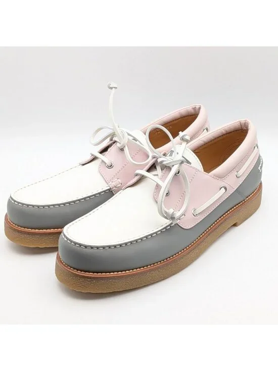Louis Vuitton Deck Shoes Multicolor White Pink Gray Sneakers