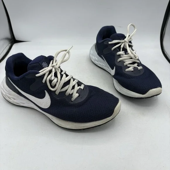 Nike Shoes Mens Size 7.5 Revolution 6 Next Nature Midnight Navy Blue Run Sneaker