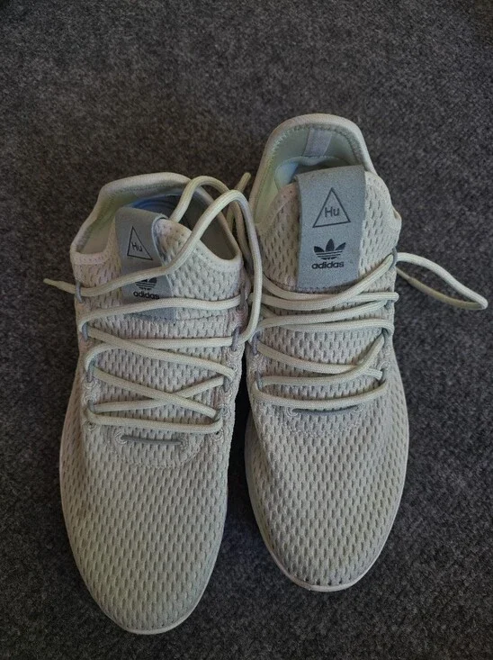 adidas x Pharrell Williams Human Race Tennis Hu Sneakers Linen Green Size Mens 7
