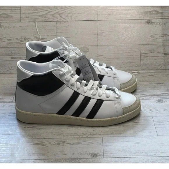 Adidas Jabbar Hi JI3445 Mens 8 White Black NWT Leather Retro  Basketball Sneaker