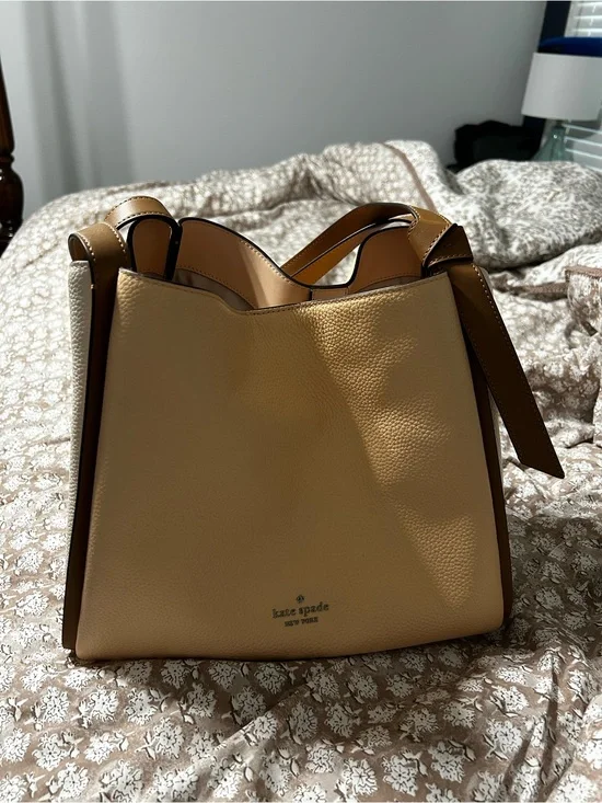 kate spade Pebbled Leather Shoulder Bag in crisp peach