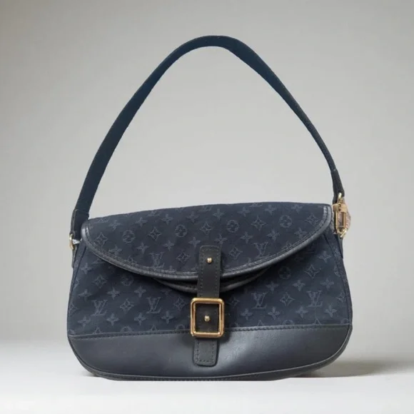Louis Vuitton Dark Blue Denim Shoulder Bag