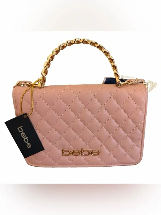 bebe Quilted Blush Pink Chain-Handle Shoulder Bag NWT