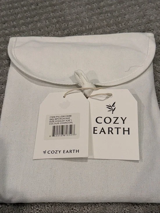 Cozy Earth Bamboo King Pillowcase - Charcoal color