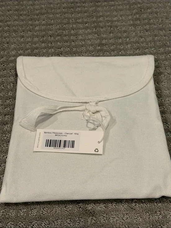 Cozy Earth Bamboo King Pillowcase - Charcoal color