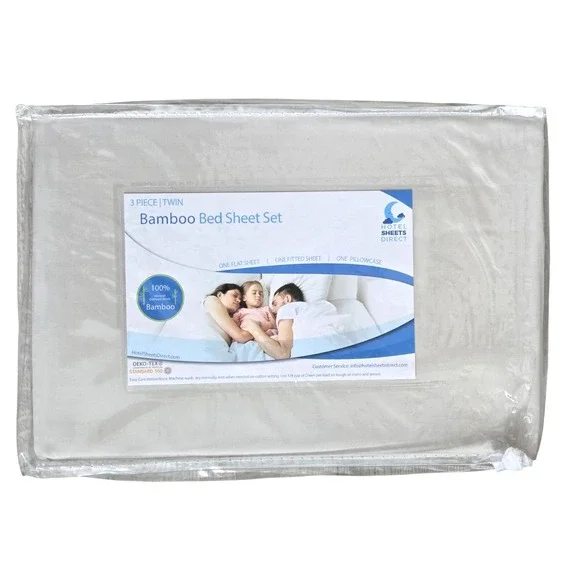 Hotel Sheets Direct 100% Viscose Derived from Bamboo Sheets Set Twin - Coolin...