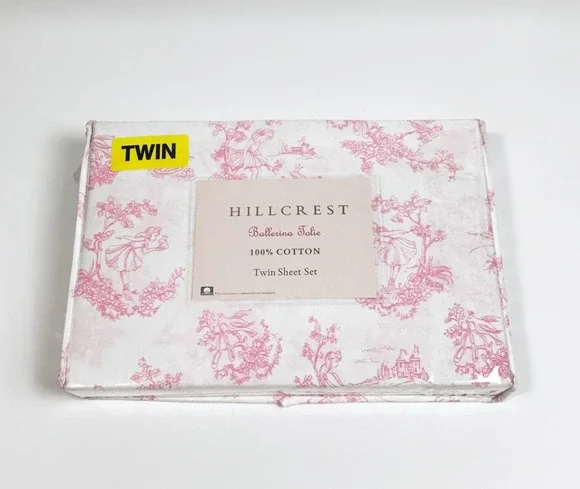 Hillcrest Ballerina Jolie Toile 100% Cotton Twin Sheet Set
