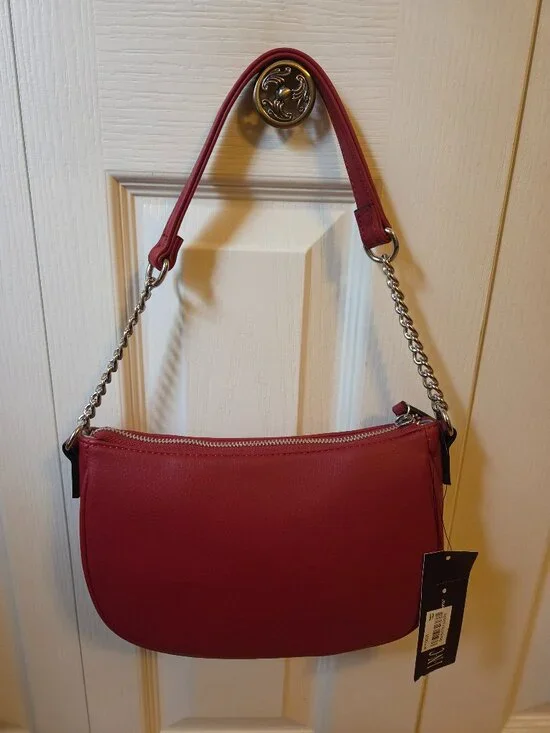 INC Burgundy Handbag with Silver Hardware NWT