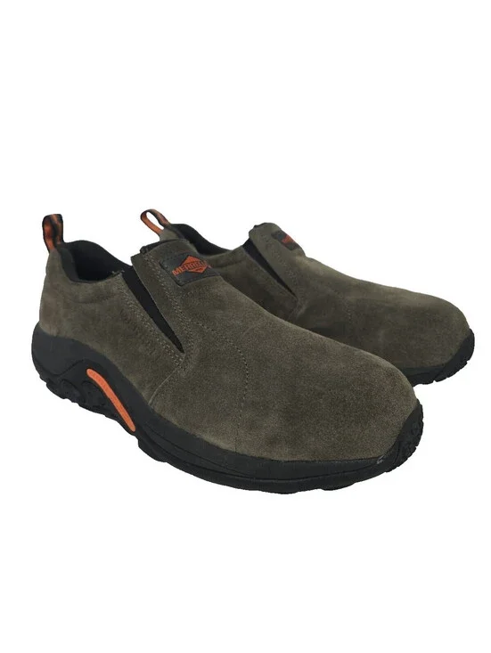Merrell Work Men's Jungle Moc Alloy Toe J85775 Slip On Work Shoe Gunsmoke 10.5M
