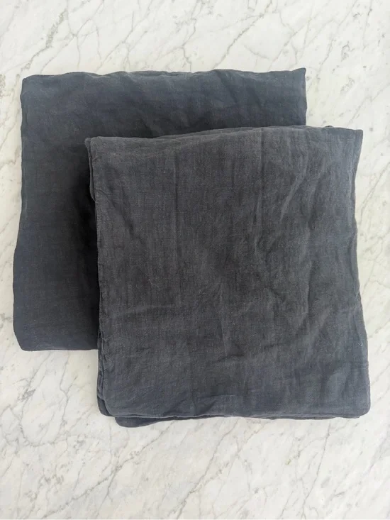 Restoration Hardware Linen Euro Shams (2)