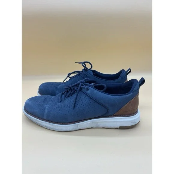 Cole Haan Grand Atlantic Mens Shoes 11M Navy Blazer Nubuck C38306 Oxford Sneaker