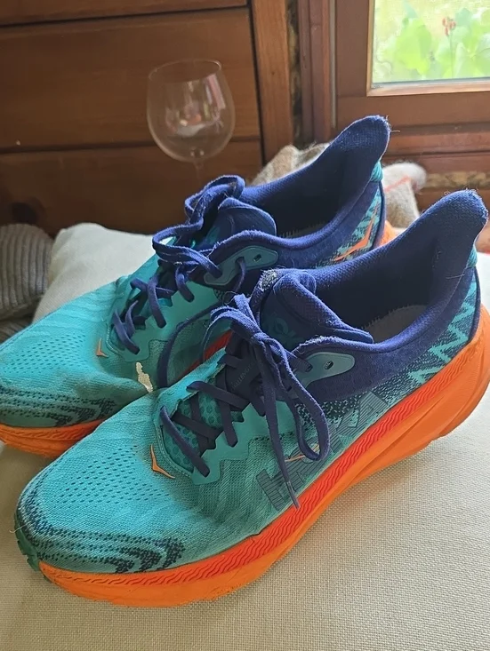 Hoka One One ATR Challenger Ceramic Orange Teal Sneakers Running Shoes  14.5