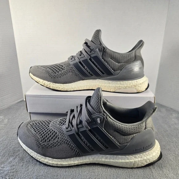 Adidas Ultraboost 1.0 Grey Running Shoes Mens 11 HQ4200 Primeknit Sneakers