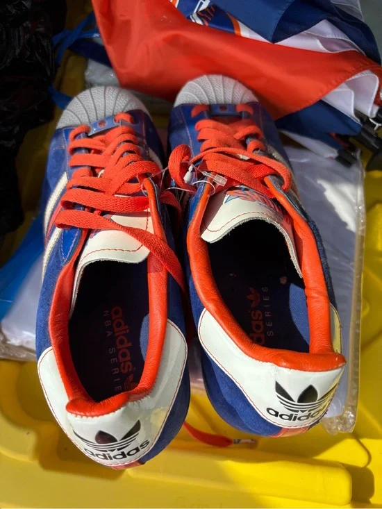 Adidas Orange & Blue Classic Knickd  Shell-Toe Sneakers