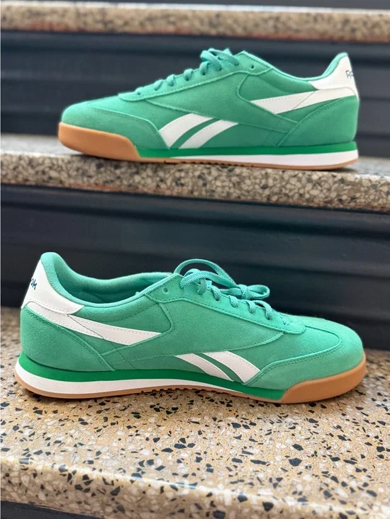 Reebok Campio XT Mens Green Suede Lace Up Lifestyle Tennis Sneakers M 13/ W 14.5