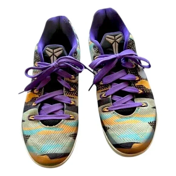 Men's RARE Nike Kobe 9 EM Low Unleashed Pop Art 2014 Sneakers Size 8 1/2