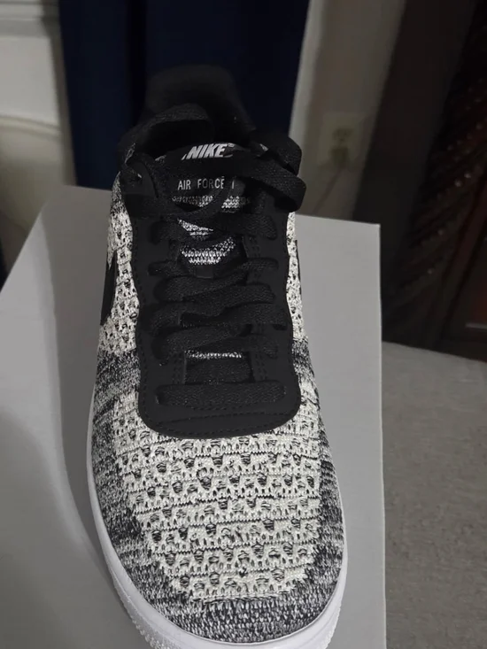 Nike Air Force 1 Flyknit Sneaker - Black and White