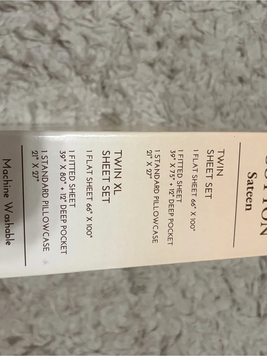 White/Grey Twin/Twin XL Sheet Set