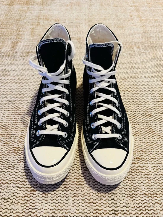 Converse Black and White High-Top Canvas Sneakers - Men's