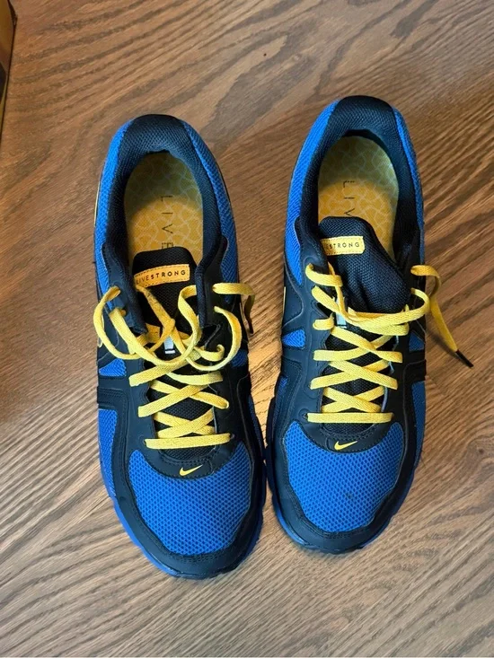Nike Men's livestrong Blue and Yellow Sneakers