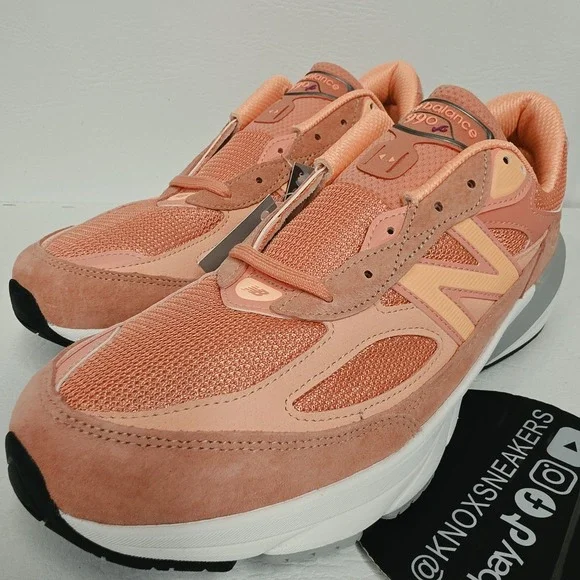 New Balance 990v6 Sunrise Rose/Salmon White Sneaker U990SR6 Men's Size 11