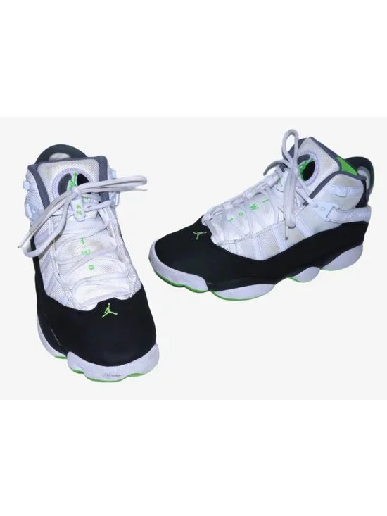Nike Air Jordan 6 Rings Altitude 322992-130 black & white men's sneakers size 8