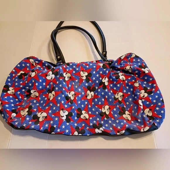 VTG Disney Mickey Mouse Blue‎ Tote Bag Sz L