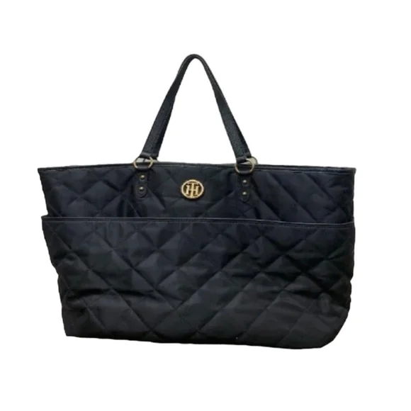 Tommy Hilfiger Black Quilted Tote Bag